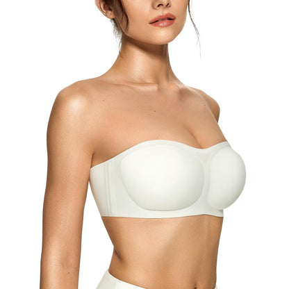 OEAK Women'S Strapless Bandeau Bra Non-Slip Wireless Padded Supportive Seamless Comfortable Tube Bra for Womenswear