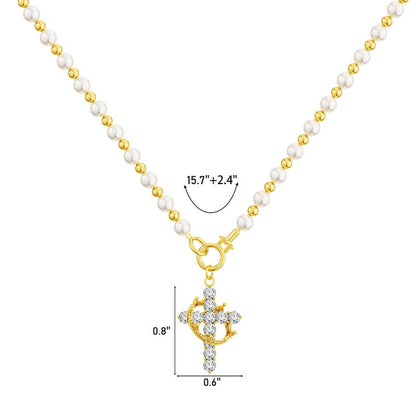 Tewiky Simple Cross Pendant Choker Necklace Dainty Simple Tiny Cross Necklace for Women Girls for Christmas Gift All-Match & Exquisite Jewelry Gift for Summer