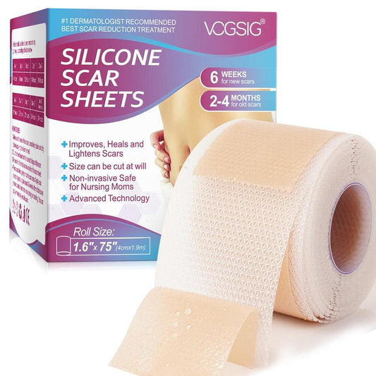 Silicone Body Scar Sheets, 1 Box Multi-Purpose Scar Patches, Smoothing Skin Care Patches, Silicone Scar Tape, Easy to Use, Scarbandage, Suitable for All Skin Types, Skincare Products, Scar Tissue Tape Face Healthcare, Scar Tape Scars