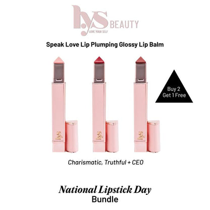 Speak Love Lip-Pulmping Glossy Lip Balm 3 Pack