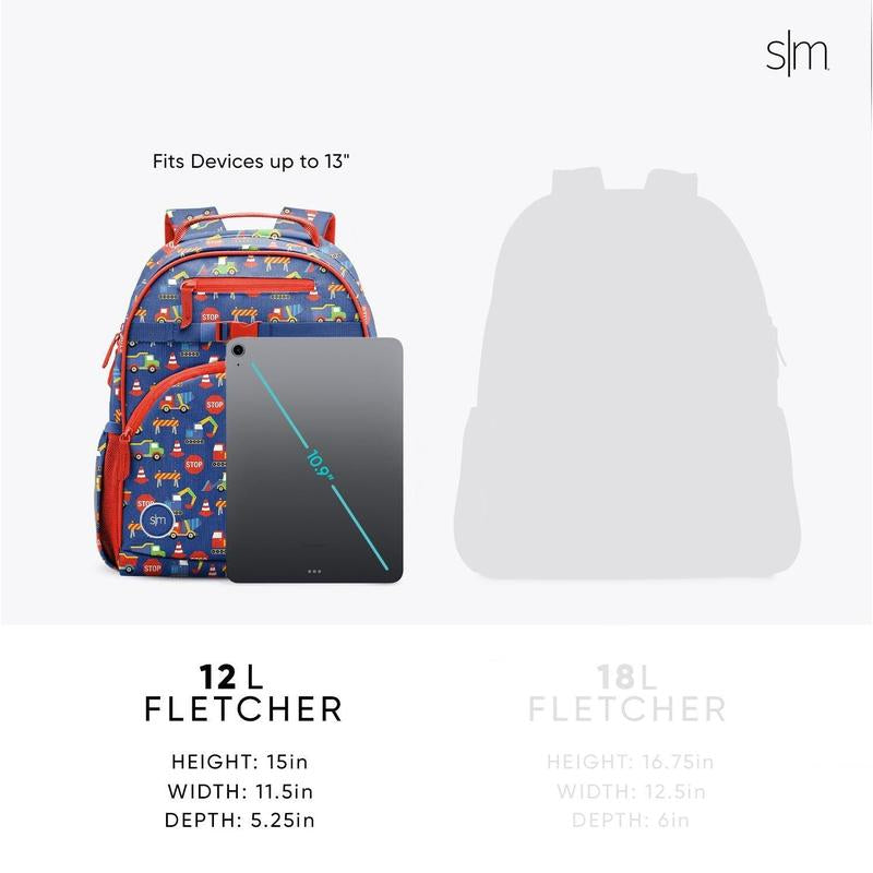 Simple Modern 12L Fletcher Kids' Backpack for Boys and Girls for School, Travel
