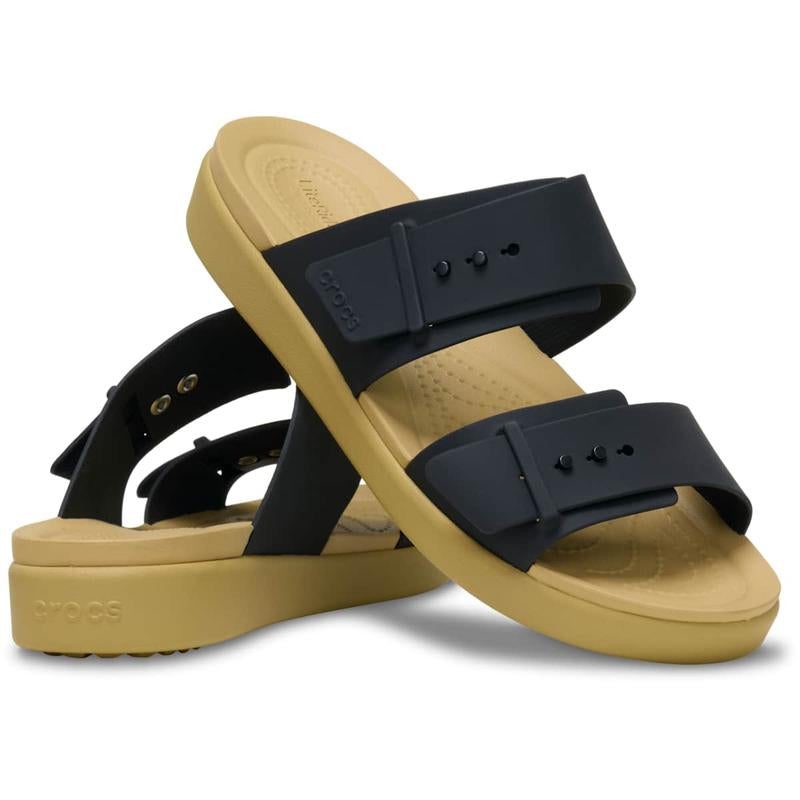 Crocs Women'S Brooklyn Buckle Low Low Footbed Sandals