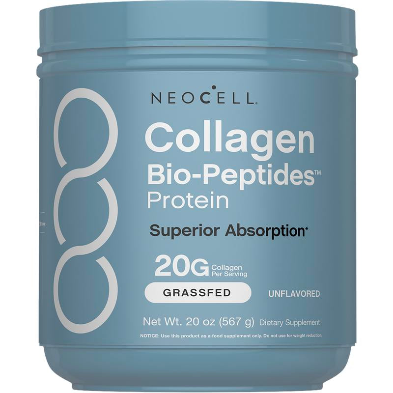 Neocell Collagen Bio-Peptides Powder – Supports an Active Lifestyle – Superior Absorption – 20G of Collagen – Unflavored – 20Oz (567G)