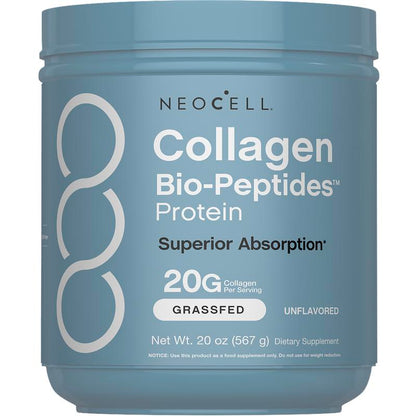 Neocell Collagen Bio-Peptides Powder – Supports an Active Lifestyle – Superior Absorption – 20G of Collagen – Unflavored – 20Oz (567G)