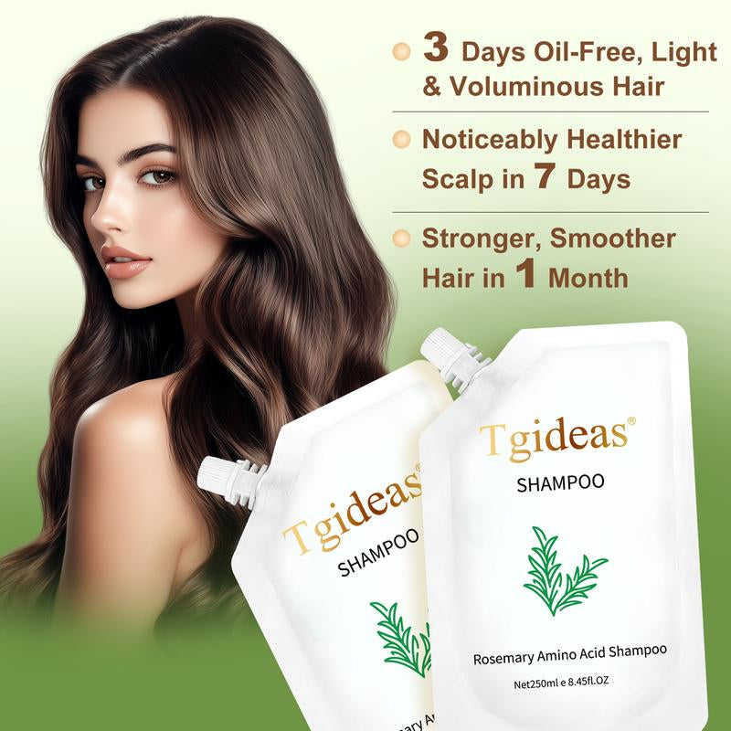 【Buy 1 Get 1 Free】Tgideas Anti-Hair Fall Hair Loss Treatment Shampoo Oil Control anti Dandruff Haircare Rosemary Zinc PCA Help Hair Growth Amino Acid Hydrolyzed Protein Repair Reduce Hair Loss Scalp Cleanser Conditioner 250ML