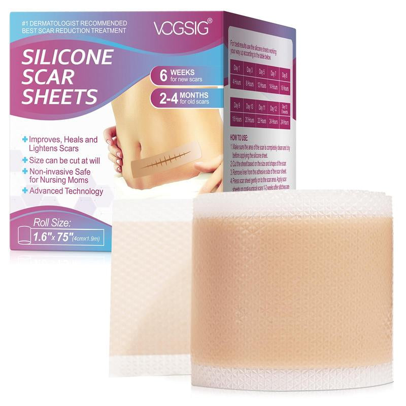 Silicone Body Scar Sheets, 1 Box Multi-Purpose Scar Patches, Smoothing Skin Care Patches, Silicone Scar Tape, Easy to Use, Scarbandage, Suitable for All Skin Types, Skincare Products, Scar Tissue Tape Face Healthcare, Scar Tape Scars