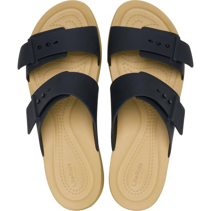 Crocs Women'S Brooklyn Buckle Low Low Footbed Sandals