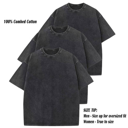 ARSSM 3 Pack Acid Wash Unisex Oversized Cotton T-Shirt Crew Neck Half Short Sleeve Summer Top Casual Loose Fit Solid Streetwear Comfortable Tees Basic Womenswear Shortsleeve Tshirt Tiktokshopbacktoschool
